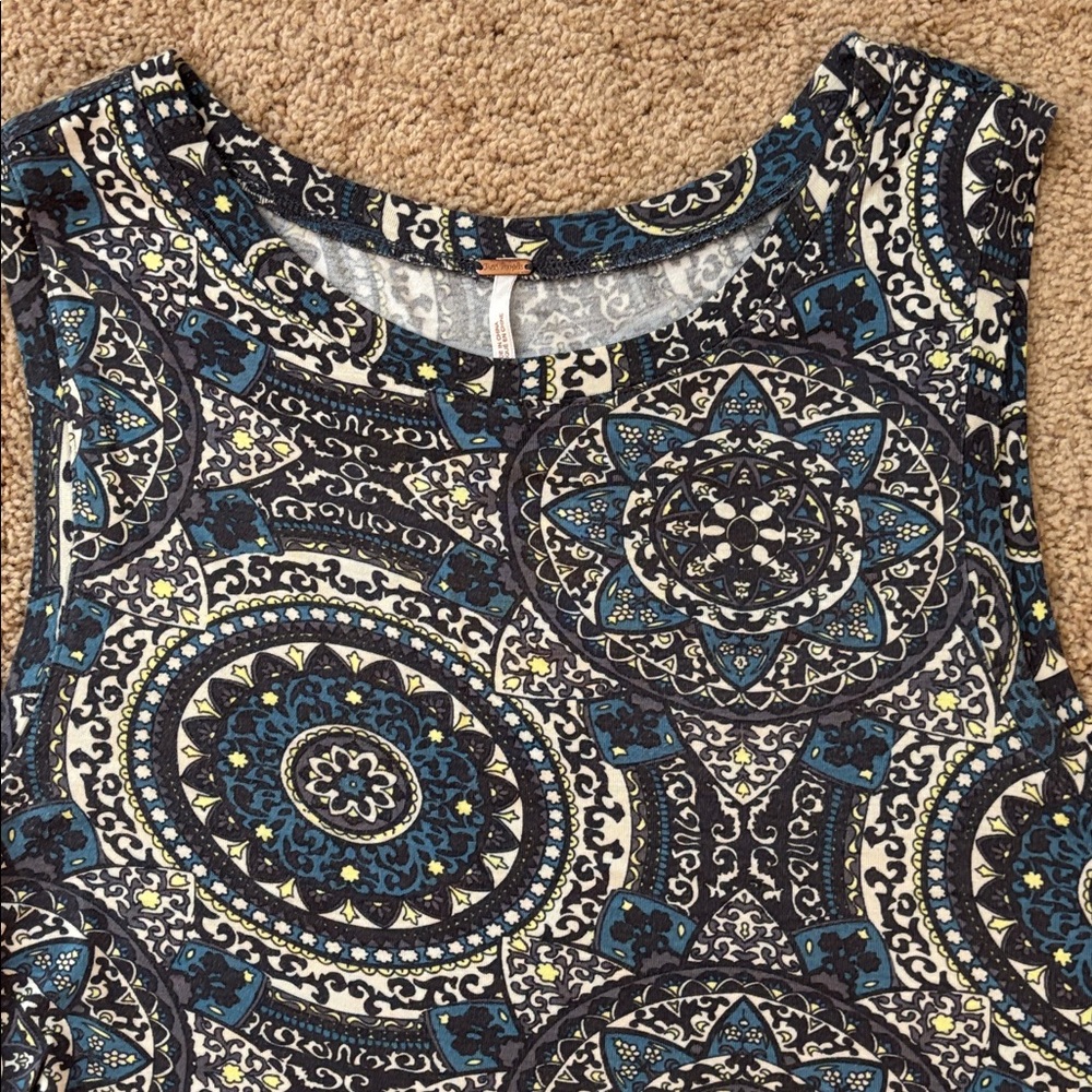 Free People Love From London Midi Boho Tank Dress XS - Picture 2 of 4